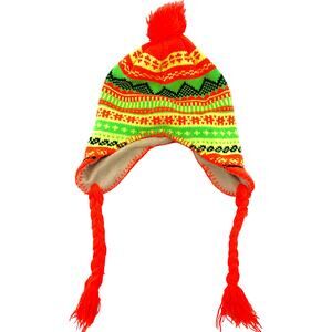 Winter Orange Green Yellow Neon Ski Snowboard Hat